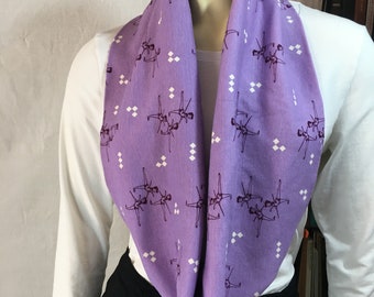 Organic Cotton Ballerina Infinity Scarf, Loop Scarf, Circle Scarf - Choose Color