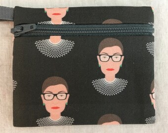 RBG Flat Zipper Coin Purse, Air Pod Case, Earbud Pouch, Credit Card Wallet