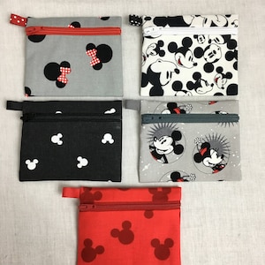 Mickey/Minnie Mouse Coin Purse, Earbud, Carte de crédit, Porte-lecteur de musique