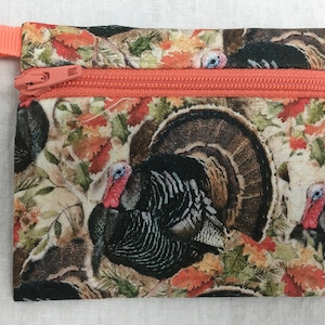 Danksagungs-Türkei flache Reißverschluss-Geldbörse, Kreditkartenetui, Ohrhörerbeutel, Ipod-Halter
