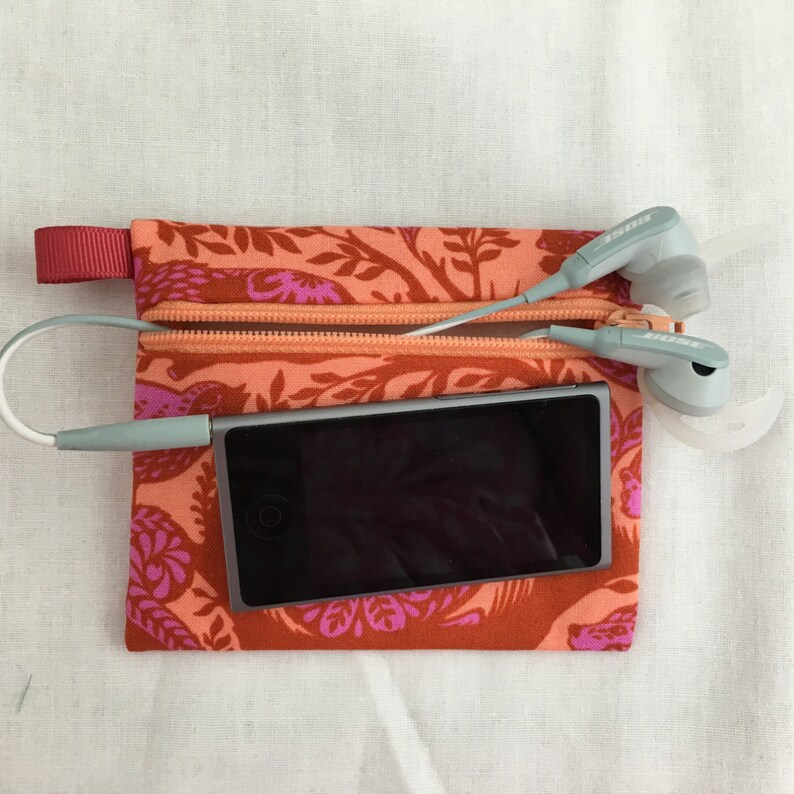 Credit Card Case Cat Lady Zipper Coin Purse Earbud Pouch Music Player Pouch-Choose Color