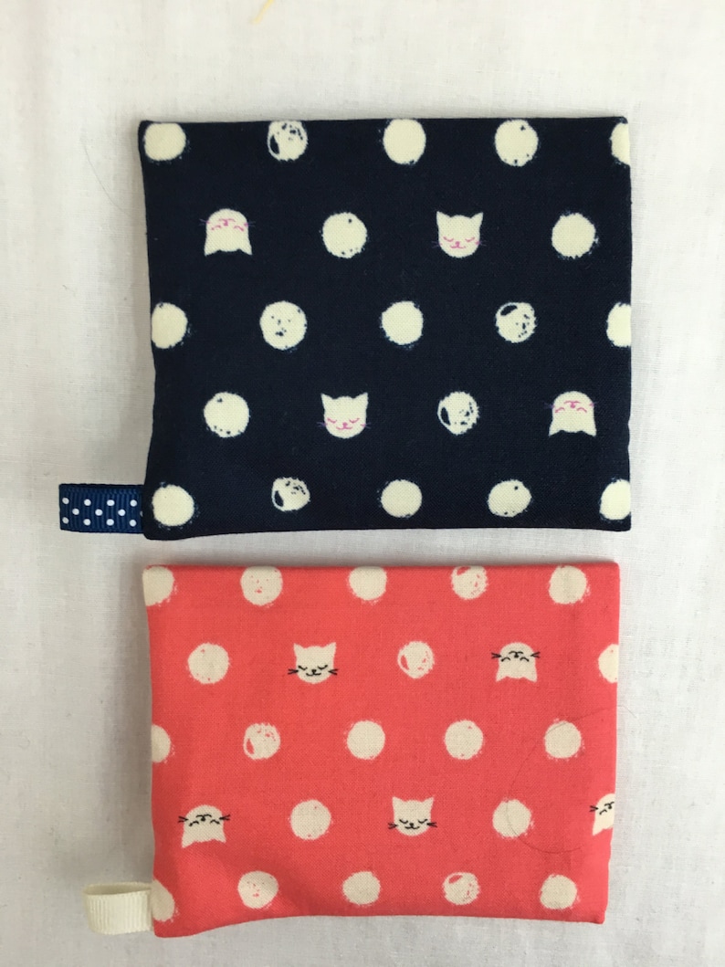 Credit Card Case Cat Lady Zipper Coin Purse Earbud Pouch Music Player Pouch-Choose Color