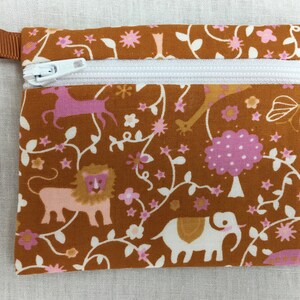 Animals Flat Zipper Coin Purse, credit Card Wallet, Air Pod Case, Earbud Pouch