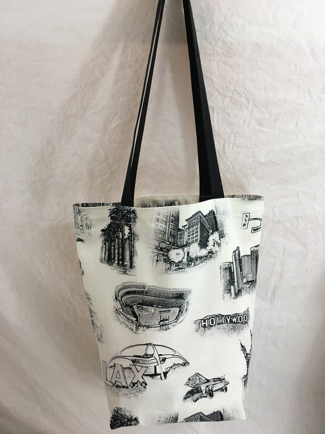 Los Angeles Icons Tote Bag Shopping Bag Shoulder Bag Tote Etsy