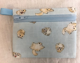 Flying Squirrel (Sugar Glider) Flat Zipper Coin Purse, Business card Case, Credit Card Wallet, Accessory Pouch