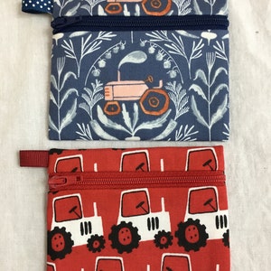 Tractor Flat Zipper Coin Purse, Monedero de tarjeta de crédito, Bolsa para auriculares, Soporte para iPod