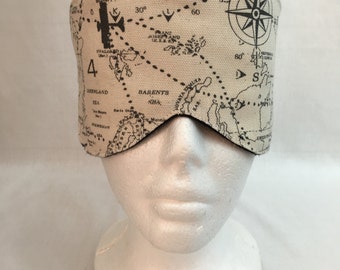 Map of the World Cotton Sleep Mask and Case Set, Eye Mask, Travel Mask