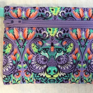 Tula Bear Flat Zipper Coin Purse, Credit Card Wallet, AirPod Case, Pocket Coin Purse