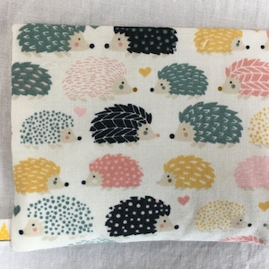 Hedgehog Flat Zipper Coin Purse, Credit Card Wallet, Earbud Pouch, AirPod Case