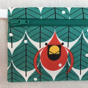 Porta-moedas com zíper plano Cardinal, carteira para cartão de crédito, bolsa para fones de ouvido, capa para Air Pod