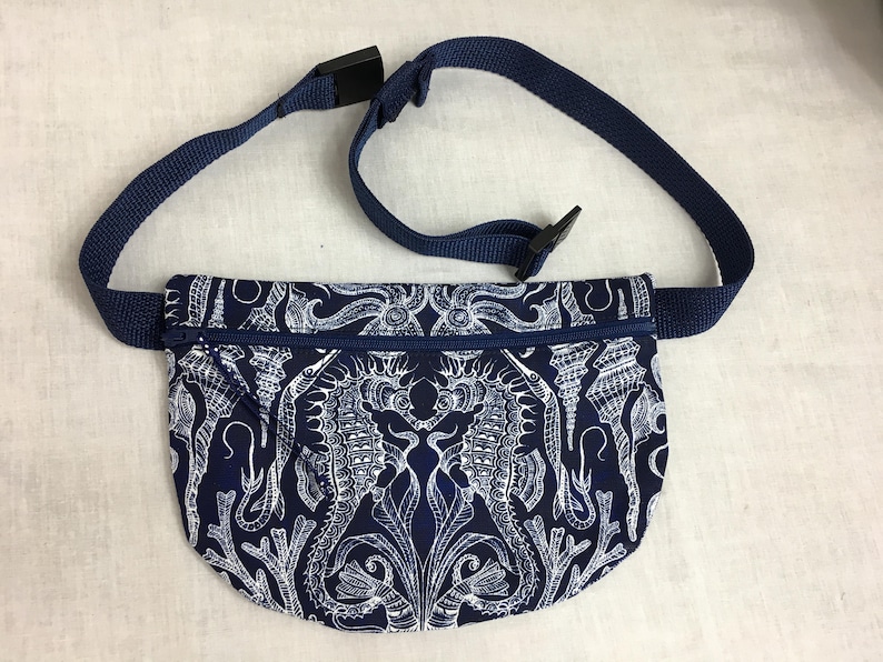 Festival Bag Hip Pouch Waist Pack Bum Bag Seahorses Flat Zipper Fanny Pack