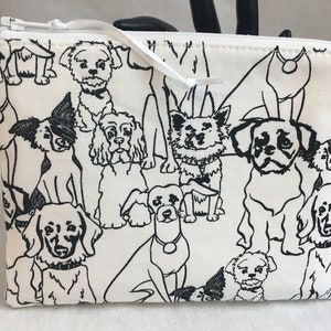 Dogs Medium Padded Zipper Bag, Travel Pouch, Gadget Bag, Organizer Pouch