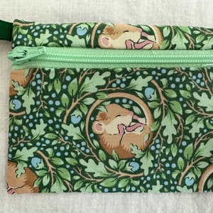 Porte-monnaie plat Mouse à fermeture éclair, porte-cartes pour cartes de crédit, étui pour écouteurs, porte-cartes de visite