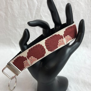 Squirrel or Hedgehog Wristlet Key Fob, Animals Key Fob, Squirrel Wristlet Key Fob, Hedgehog Wristlet Key Fob