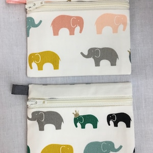 Bio Elefant Walk Flach Reißverschluss Geldbörse, Kreditkartenportemonnaie, Ohrstecker Hülle, IPod Halter