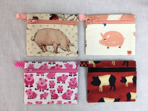 Pig Zipper Coin Purse Credit Card Case Earbud Pouch Ipod Pouch Etsy