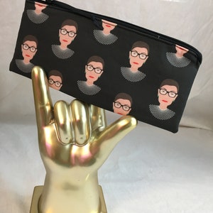 RBG パッド入りジッパーペンケース、メガネケース、ガジェットポーチ