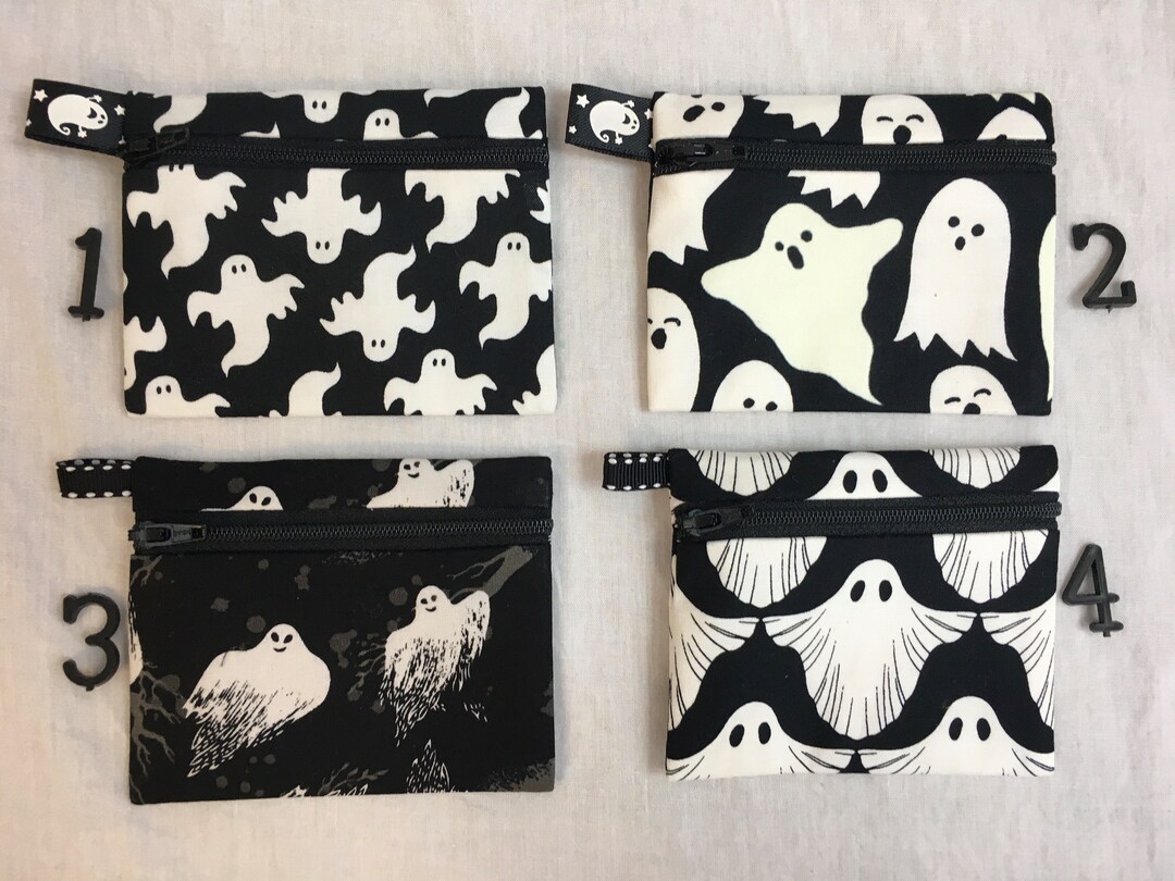 Halloween Ghost Zipper Coin Purse, Credit Card Wallet, Earbud Pouch, Ipod Holder Choose Design - Etsy Halloween Ghost Zipper Coin Purse, Credit Card Wallet, Earbud Pouch, Ipod Holder Choose Design - Etsy