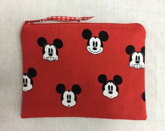 Mickey Mouse Padded Zipper Pouch, Organizer Bag, Gadget Bag, Accessory Bag