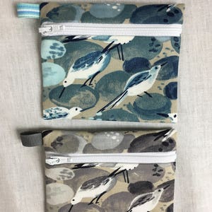 Monedero con cremallera Sandpipers, billetera para tarjetas de crédito, bolsa para auriculares, soporte para iPod