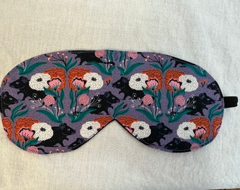 Rats and Flowers Sleep Mask Set, Eye Mask, Cotton Eye Mask, Blindfold