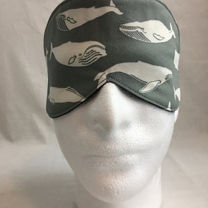 Unisex Organic Whale Sleep Mask Set, Eye Mask, Travel Mask, Blindfold