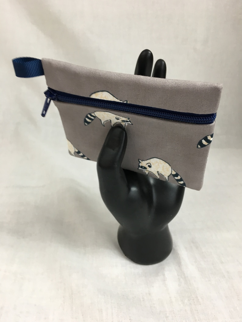 Elephants Organic Cotton Zipper Coin Purse Credit Card Wallet Earbud Pouch iPod Holder
