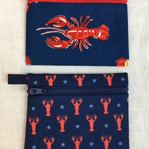 Bolso de monedas con cremallera plana de langosta, billetera de tarjeta de crédito, bolsa de auriculares, funda para AirPods - Elija tela