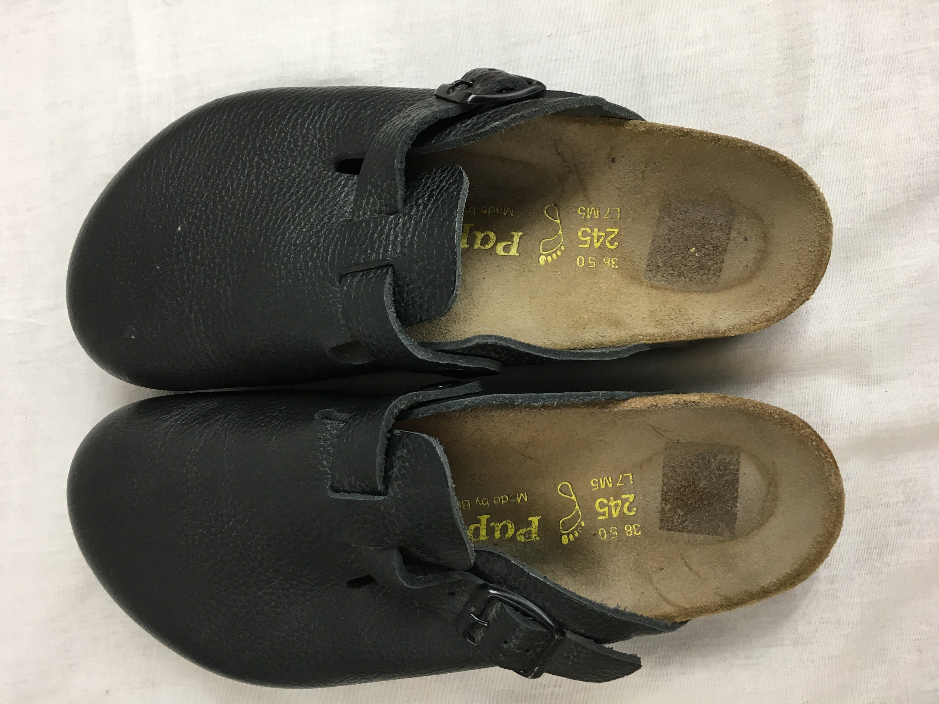 birkenstock leather clogs