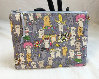 Great Cats Medium Padded Zipper Bag, Travel Pouch, Organizer Bag, Cosmetic Pouch