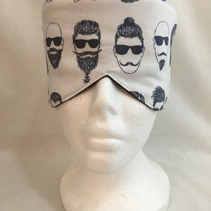 Men with Facial Hair Cotton Sleep Mask and  are Set, Eye Mask, Travel Mask