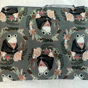 Frösche Mittelgroße gepolsterte Reißverschlusstasche, Kosmetiktasche, Gadget-Tasche, Reisebeutel