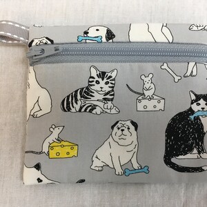 Animals Flat Zipper Coin Purse, Credit Card Wallet, Pocket Coin Purse, Small Zipper Pouch