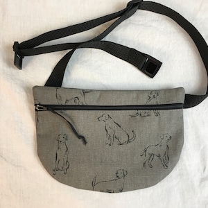Dogs Flat Zipper Fanny Pack, Waist Pack, Festival Bag, Hipster Bag