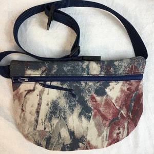 Watercolor Flat Waist Pack, Fanny Pack, Festival Bag, Retro Fanny Pack
