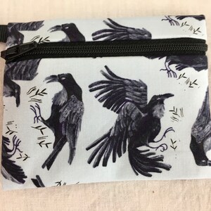 Ravens Flat Zipper Coin Purse, Credit Card Wallet, AirPod Case, Earbud Pouch