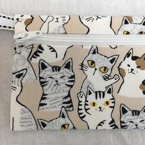 Porta-moedas com zíper plano Cats, carteira para cartão de crédito, bolsa para fones de ouvido, capa para Air Pod