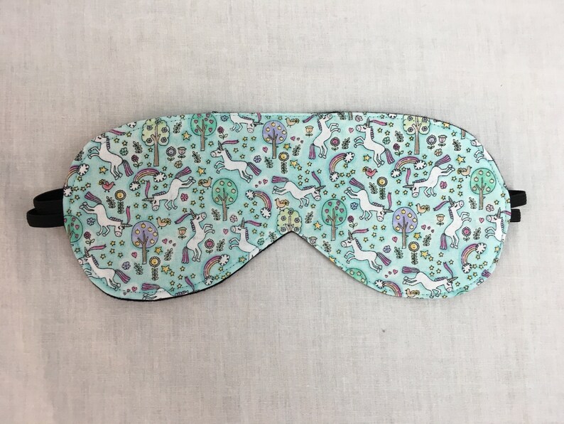 Eye Mask Travel Mask Sleeping Mask Blindfold Tiny Unicorns Cotton Sleep Mask /&Case Set