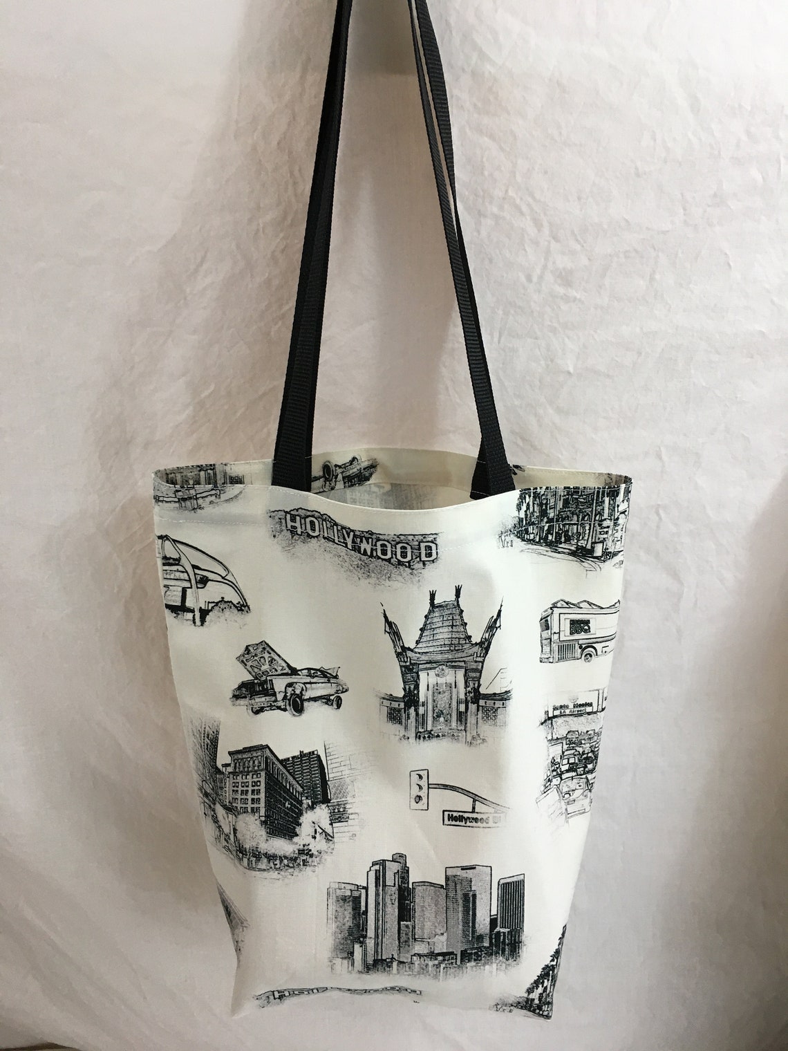Los Angeles Icons Tote Bag Shopping Bag Shoulder Bag Tote Etsy
