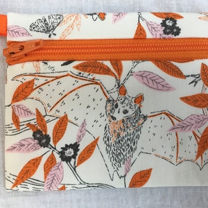 Halloween Bats Flat Zipper Coin Purse, Portefeuille de carte de crédit, Étui de carte de visite, Pochette d’écouteur