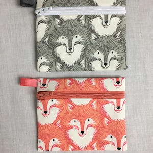 Porta-moedas com zíper Wolves, estojo para cartão de crédito, bolsa para fone de ouvido, suporte para reprodutor de música