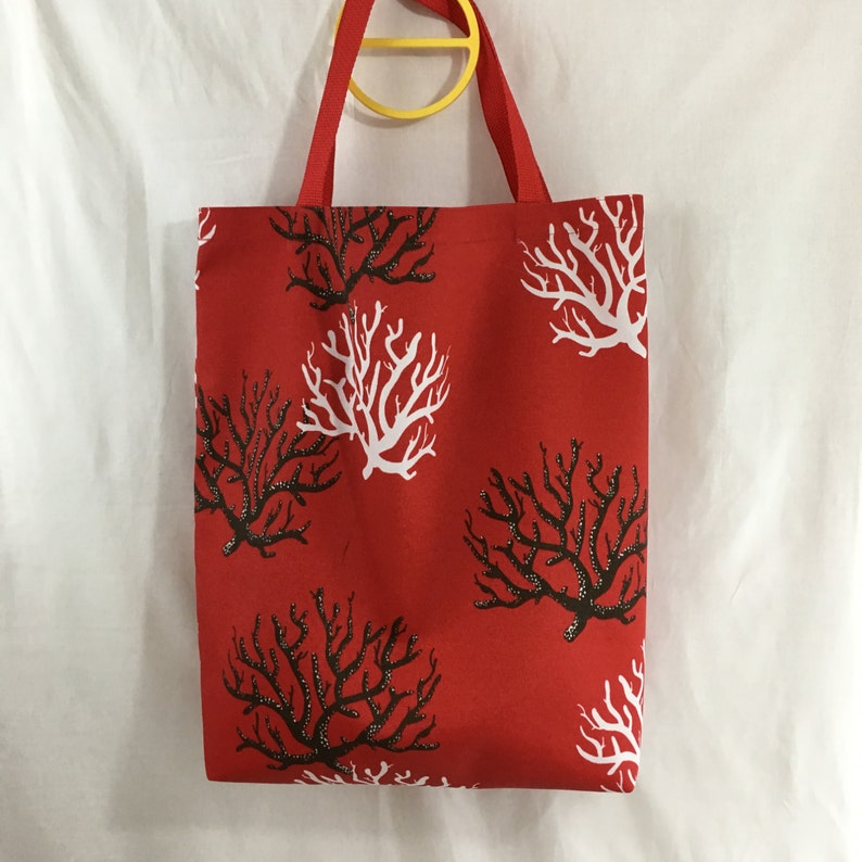 coral beach bag