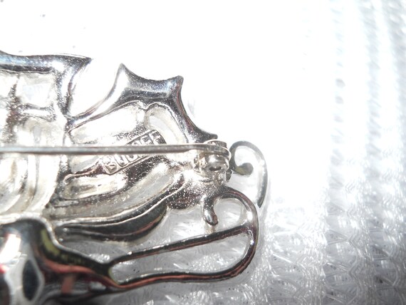 Reduced Vintage BUTTERFLY BROOCH BOGOFF Clear Sto… - image 9