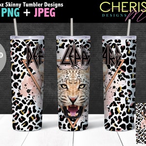 Leppard Girly 20oz Tumbler Design