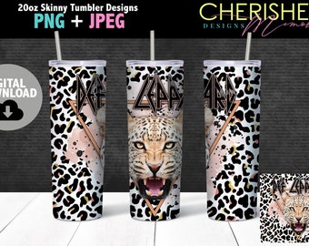 Leppard Girly 20oz Tumbler Design