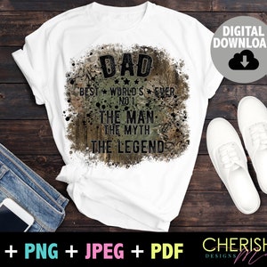 Dad The Man The Myth The Legend Sublimation Design