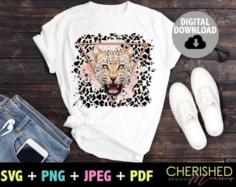 Girly Leopard Sublimation T-Shirt Design