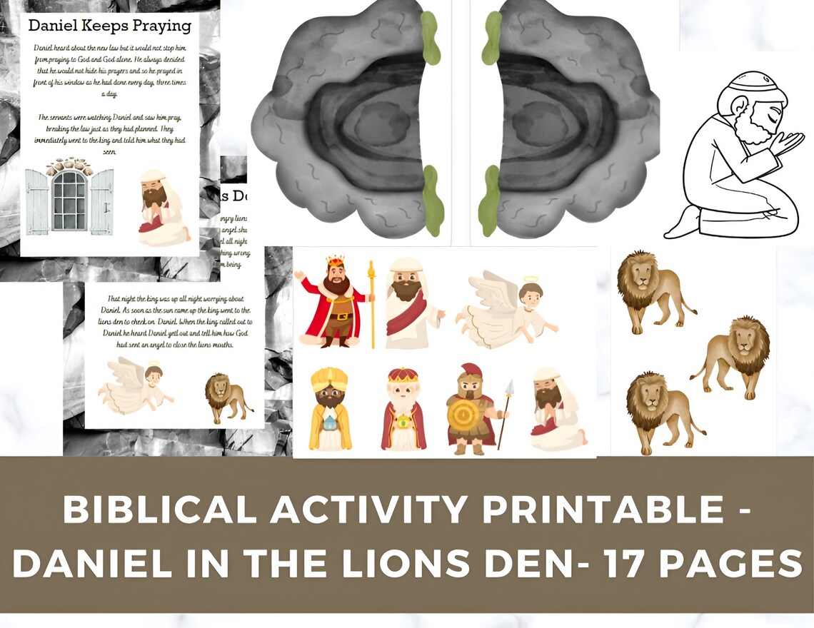 Daniel in the Lions Den Activity Printable - Etsy