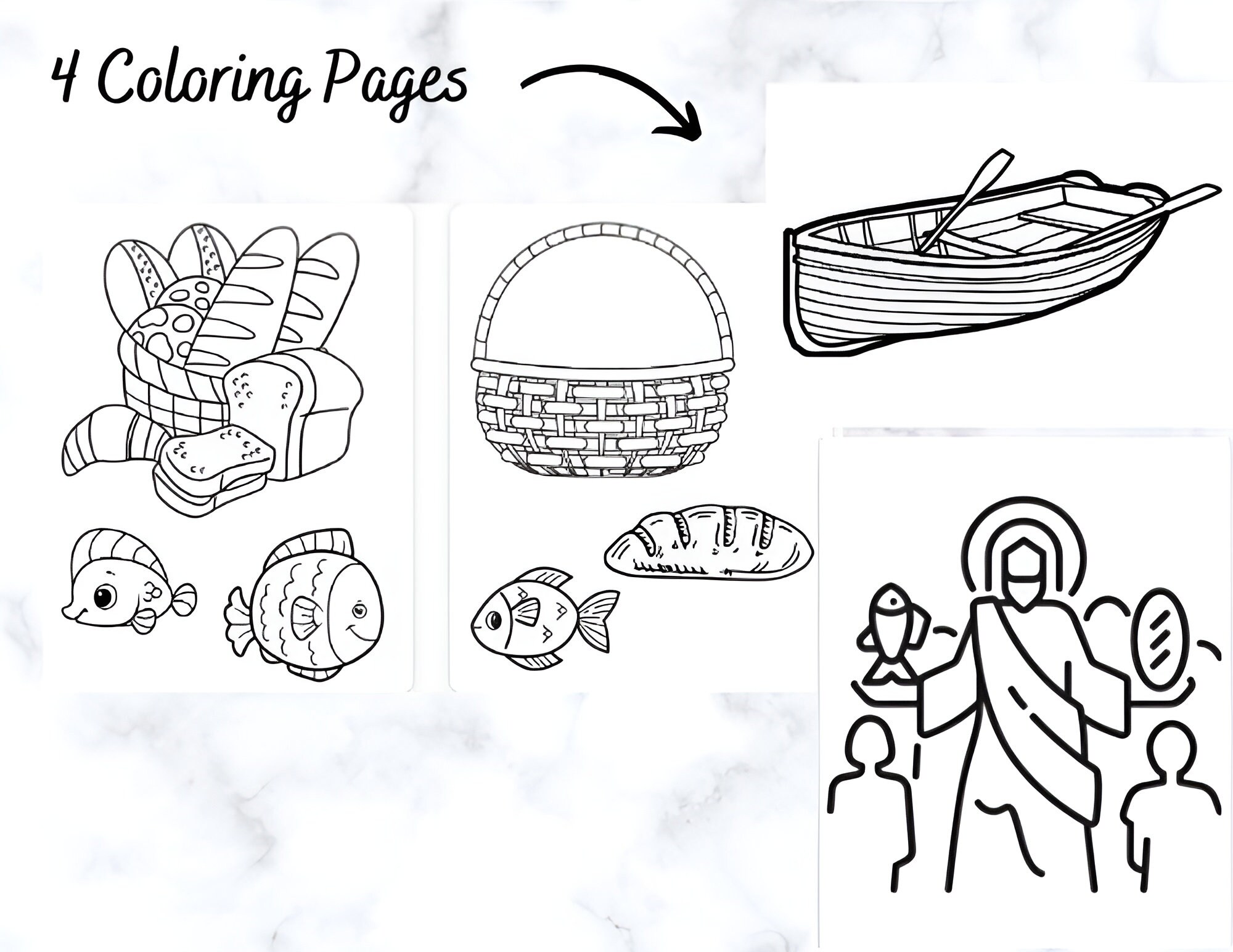 Jesus Feeds 5000 Activity Printable - Etsy