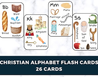 Christian Alphabet Flash Cards Printable